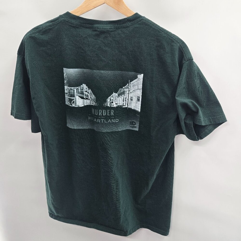 Investigation Discovery ID Season 4 Green Short Sleeved T-Shirt Large